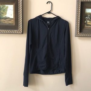 Black Uniqlo UV Protection Sports Hoodie